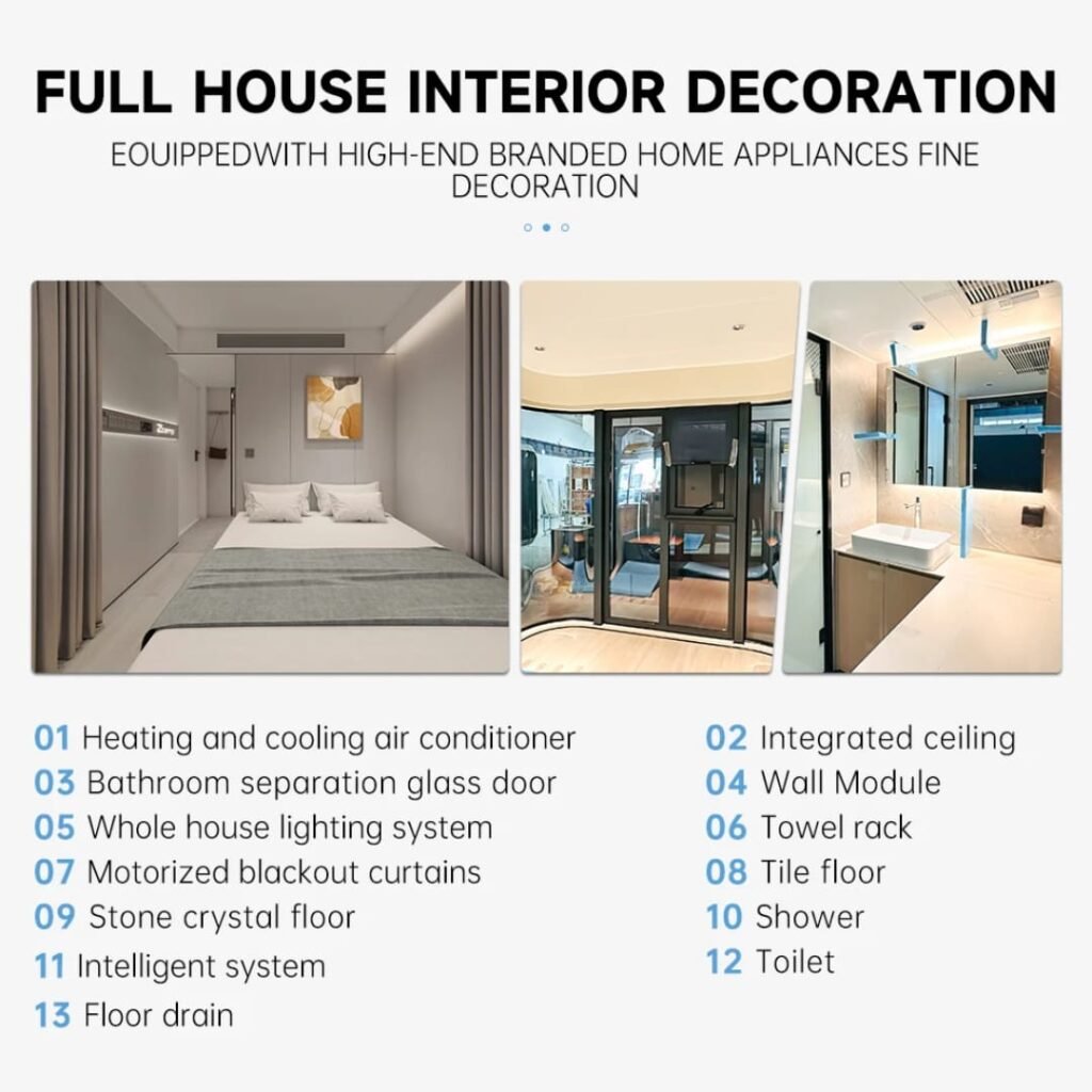 K3 Zcamp Prefab Houses Mobile Camping Hotel Outdoor Camping Modular House Assembled Mobile Luxury Prefab House Capsule Home