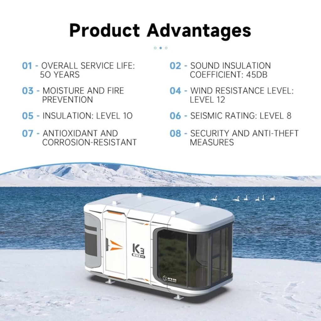 K3 Zcamp Prefab Houses Mobile Camping Hotel Outdoor Camping Modular House Assembled Mobile Luxury Prefab House Capsule Home